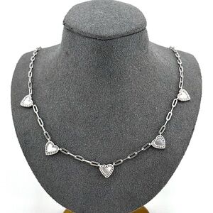 925 Sterling Silver Mother of Pearl Heart Necklace